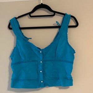 Free people Kerry embroidered cropped tank